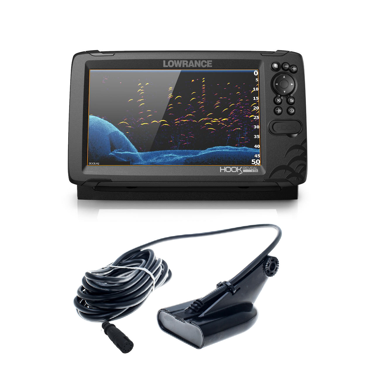 Sonda GPS Plotter Lowrance HOOK Reveal 9 HDI 50/200/Downscan