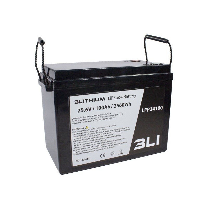 Bateria LifePo4 para motores elétricos - 24V/100A/2560wh